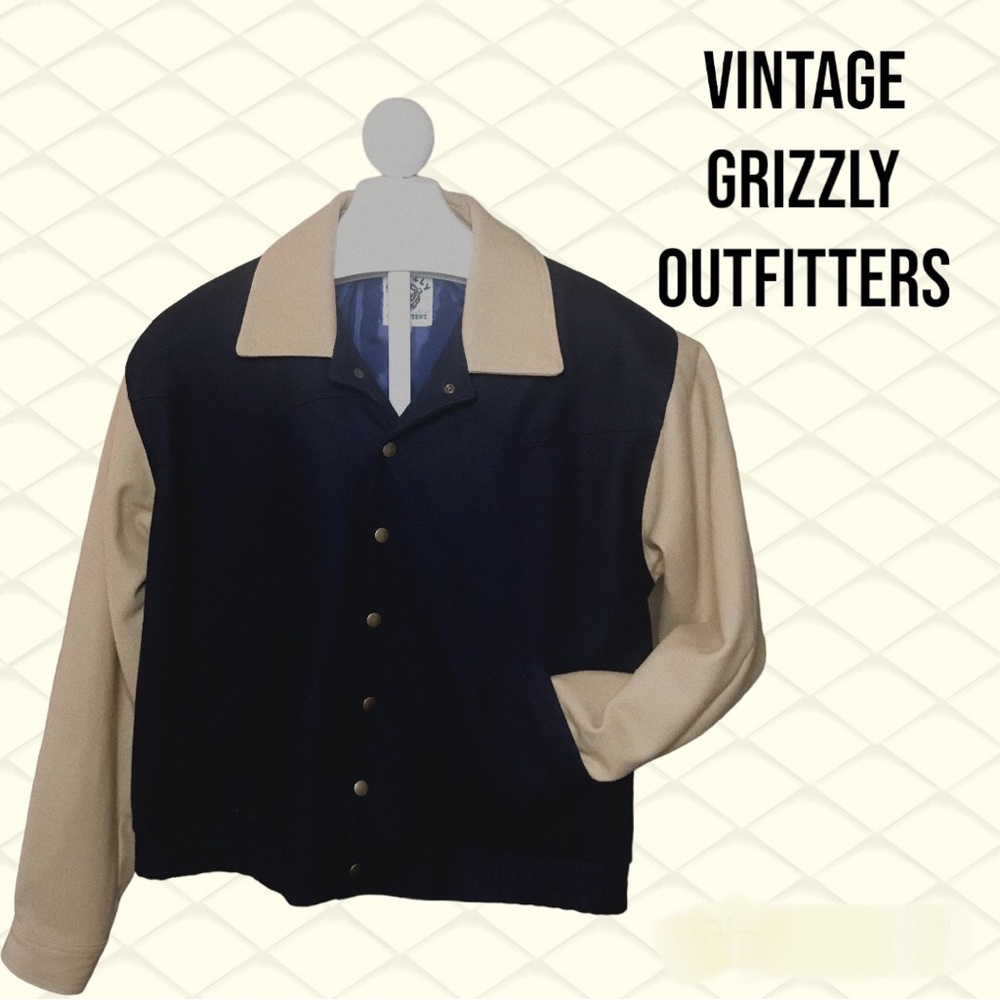 VTG Grizzly Outfitters Varsity Jacket, L